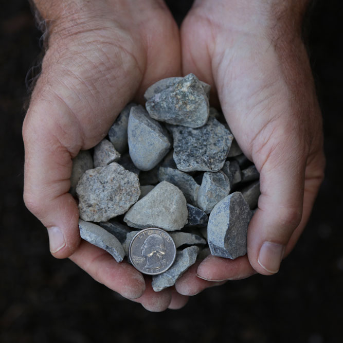 1.25"  Clear Crushed Gravel