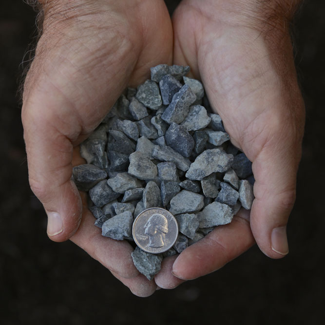 3/4” Clear Blue-Grey Rock	